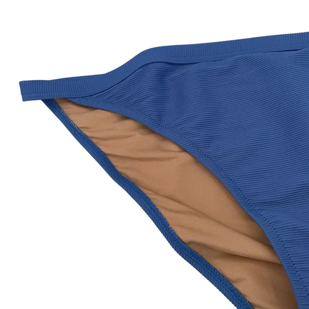 New J. Crew Blue Ribbed Hipster Bikini Swim Bathing Suit Bottom Women's Size 3X